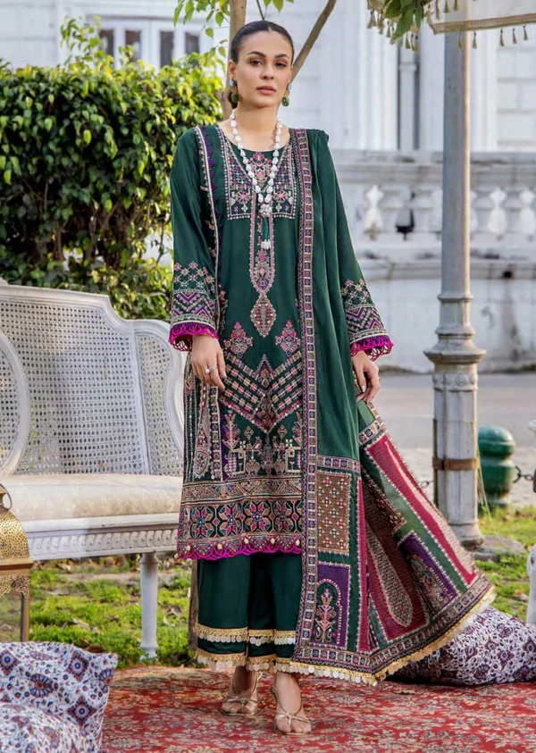 EAA-516 - Unstitched - Eshaisha Festive Lawn Embroidered Collection 2023