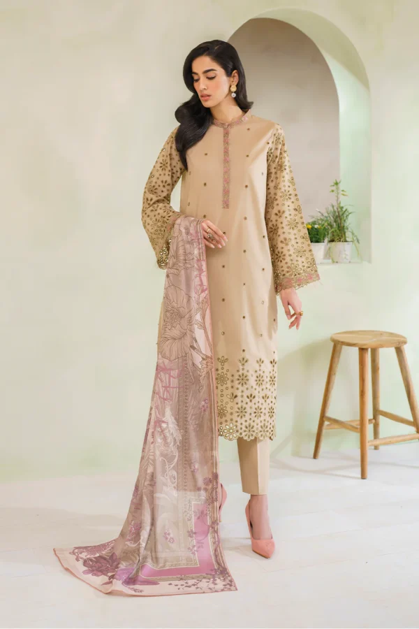 UE-302 Embroidered Lawn by Iznik - Image 3
