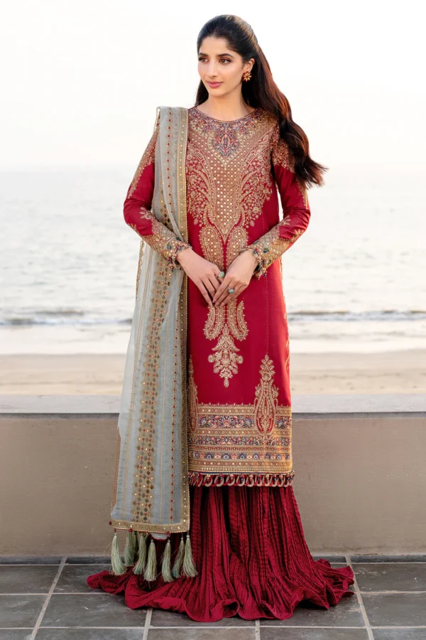 Shahkaar - Embroidered Luxury Lawn SL25-D5 by Jazmin - Image 4
