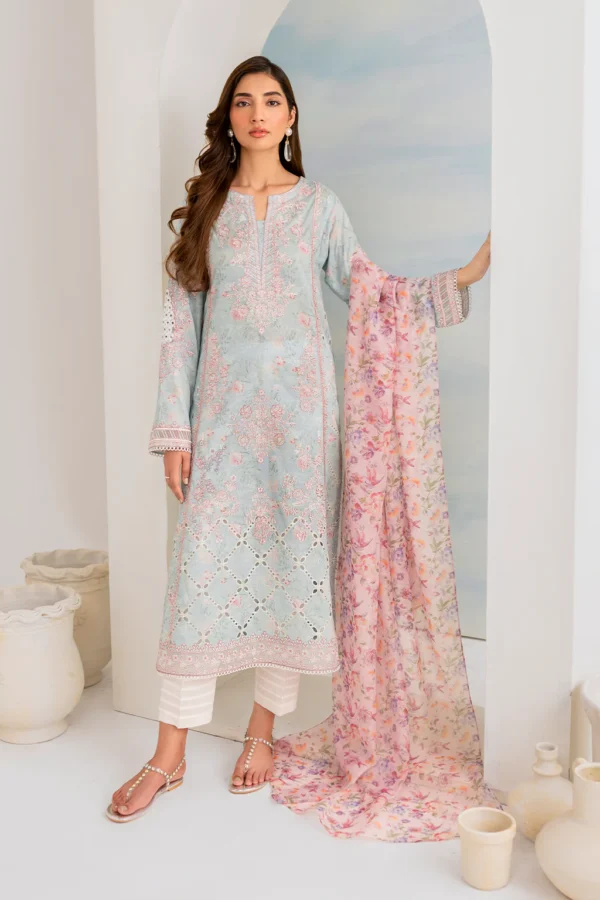 IGL-01 Embroidered Lawn by Iznik - Image 4