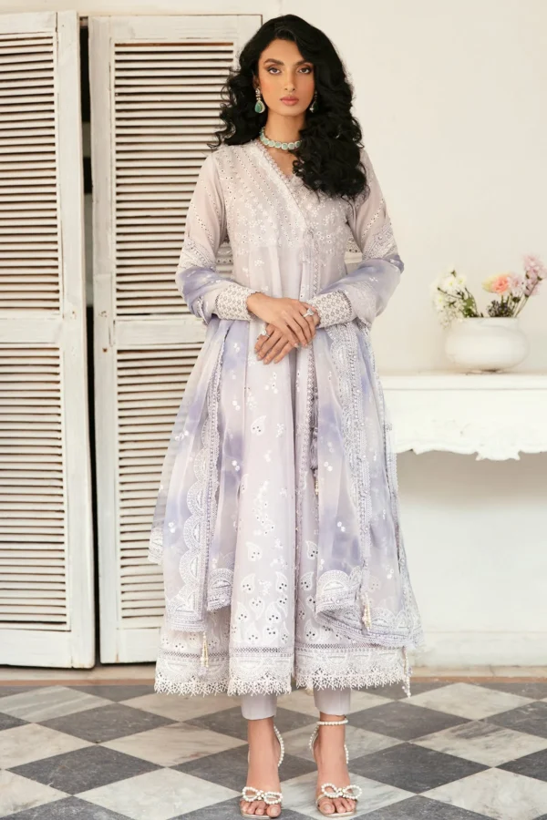 Iris by Jazmin Embroidered Eid Lawn Unstitched 3Pc Suit D-01 LINNEA - Image 3