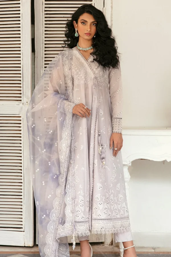 Iris by Jazmin Embroidered Eid Lawn Unstitched 3Pc Suit D-01 LINNEA - Image 5