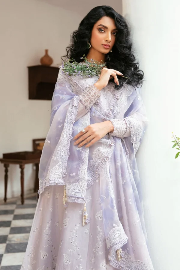 Iris by Jazmin Embroidered Eid Lawn Unstitched 3Pc Suit D-01 LINNEA - Image 6
