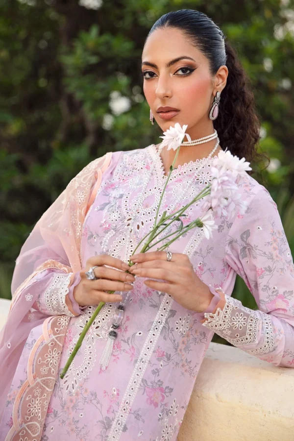 Iris by Jazmin Embroidered Eid Lawn Unstitched 3Pc Suit D-04 ROISIN - Image 6