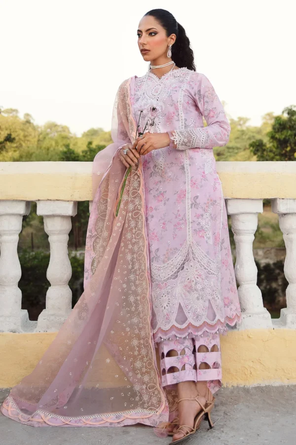 Iris by Jazmin Embroidered Eid Lawn Unstitched 3Pc Suit D-04 ROISIN - Image 7