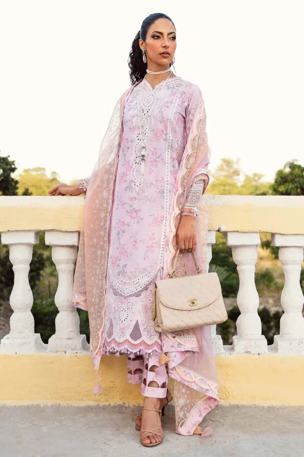 Iris by Jazmin Embroidered Eid Lawn Unstitched 3Pc Suit D-04 ROISIN - Image 8