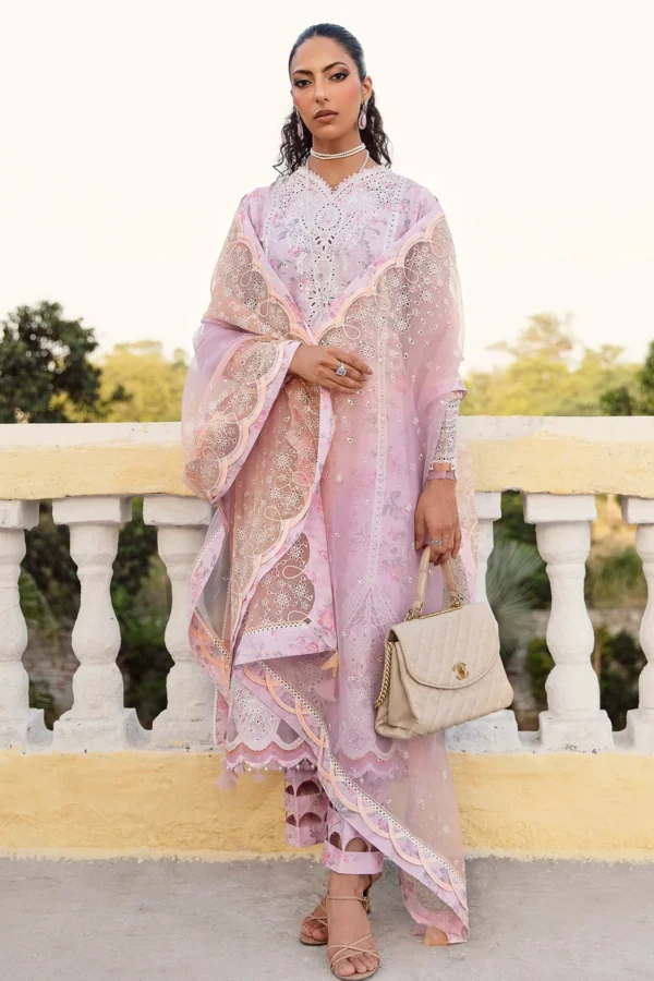 Iris by Jazmin Embroidered Eid Lawn Unstitched 3Pc Suit D-04 ROISIN - Image 2