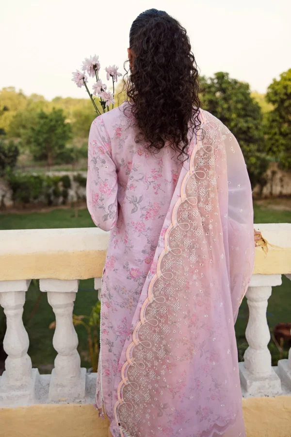 Iris by Jazmin Embroidered Eid Lawn Unstitched 3Pc Suit D-04 ROISIN - Image 4