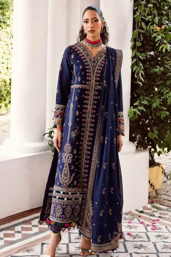 Iris by Jazmin Embroidered Eid Lawn Unstitched 3Pc Suit D-05 JAZYLYN - Image 6