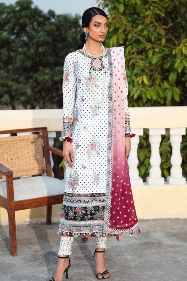 Iris by Jazmin Embroidered Eid Lawn Unstitched 3Pc Suit D-10 FALLON - Image 4