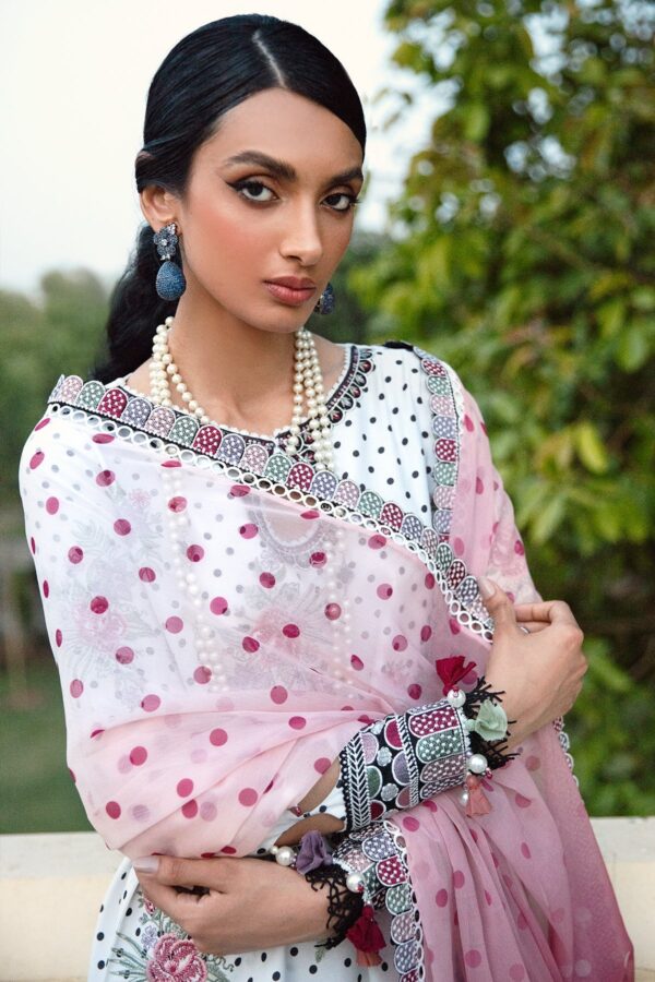 Iris by Jazmin Embroidered Eid Lawn Unstitched 3Pc Suit D-10 FALLON - Image 6