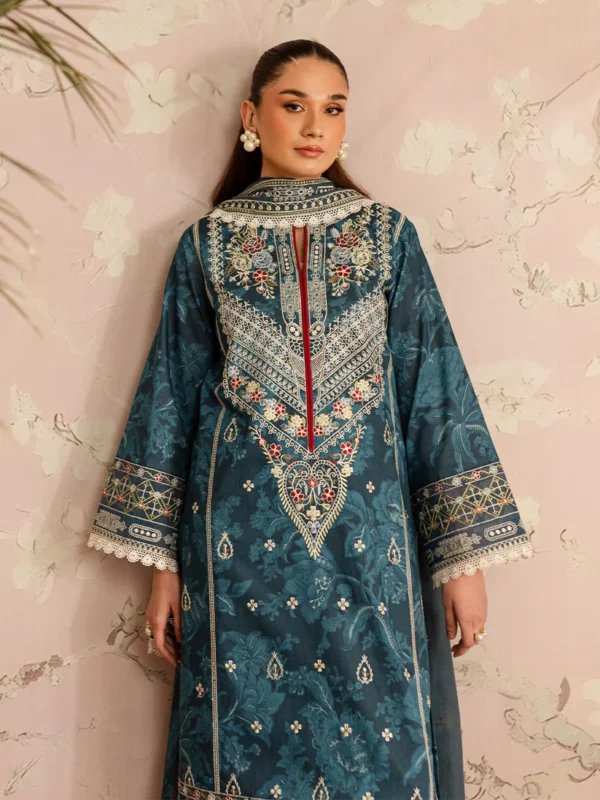 Azurine - LP - 11 | 3 PC Lawn by Mahnur - Image 5