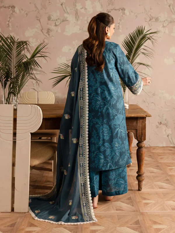 Azurine - LP - 11 | 3 PC Lawn by Mahnur - Image 4