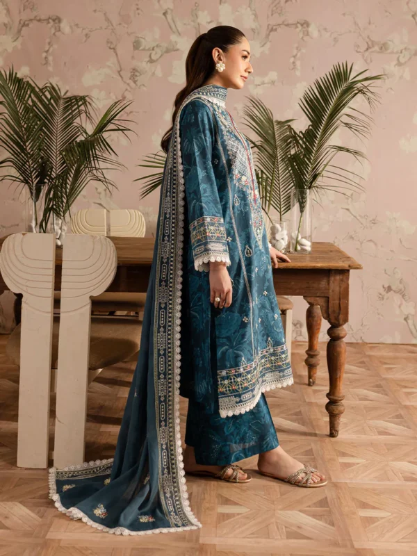 Azurine - LP - 11 | 3 PC Lawn by Mahnur - Image 2