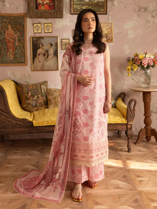 Fuschia - LP - 01 | 3 PC Lawn  by Mahnur