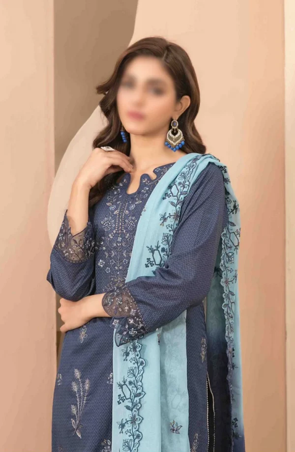 Narina - Embroidered Digital Printed Lawn Collection By Tawakkal Fabrics D 2477 - Image 3