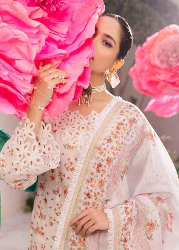 Iznik Dahlia Embroidered Luxury Lawn Unstitched 3Pc Suit DL-05 SPLENDOUR - Image 4