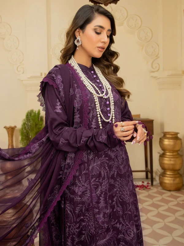 MM - 03 | Three PC Lawn Unstitched by Mahnur - Image 5