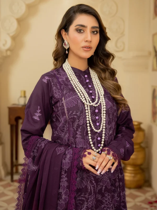 MM - 03 | Three PC Lawn Unstitched by Mahnur - Image 4