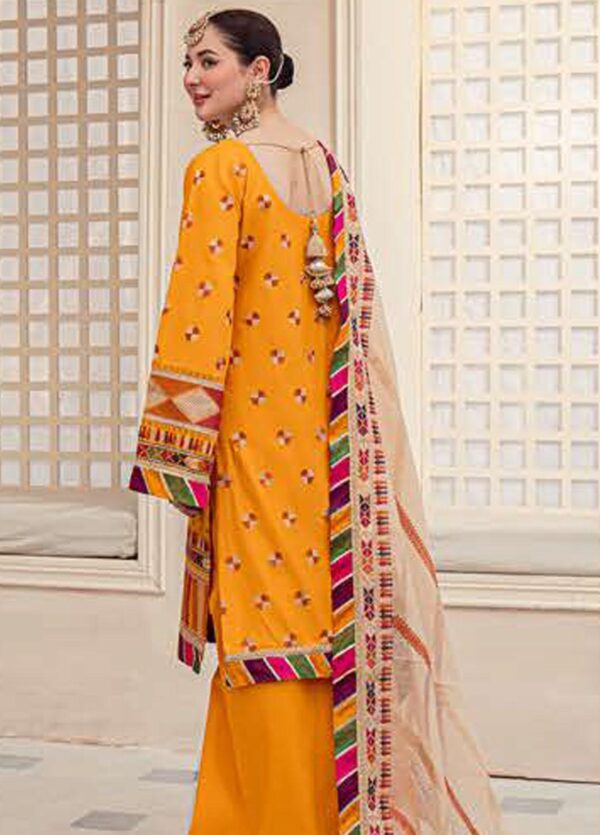 LAMOUR By Zarqash Embroidered Lawn Suits Unstitched 3 Piece ZRQ22L ZQ 009 Roshni - Luxury Collection - Image 2