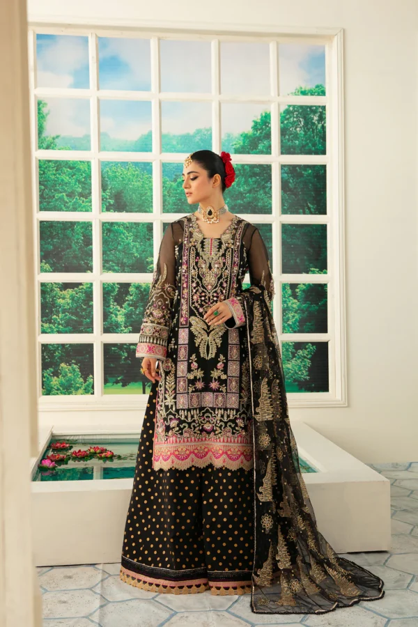 D-05 Embroidered Hand Embellished Net Suit by Ezra - Image 3