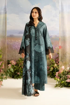 UE-444 Printed Lawn Unstitched 3-Piece Suit - Exclusive Lawn '25 by Iznik Fashions