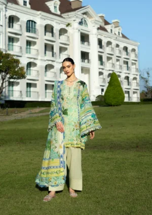 EPE-01B EMERALD ISLE - Digital Printed Lawn Unstitched 3-Piece Suit by Elaf