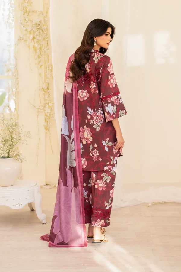 UE-439 Printed Lawn Unstitched 3-Piece Suit by Iznik Fashions - Image 2