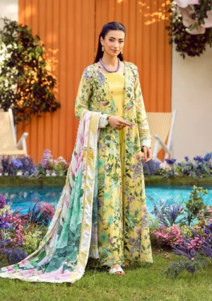EPS-7A DAISY FIELDS - DIGITAL PRINTED LAWN Unstitched 3-Piece Suit by Elaf
