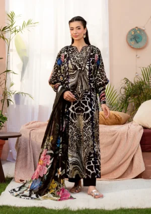EPS-4B NOIR ESSENCE - DIGITAL PRINTED LAWN Unstitched 3-Piece Suit by Elaf