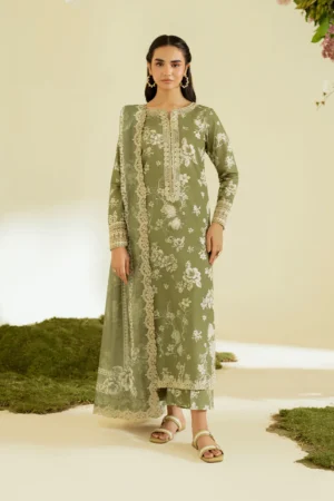 UE-454 Printed Lawn Unstitched 3-Piece Suit - Exclusive Lawn '25 by Iznik Fashions