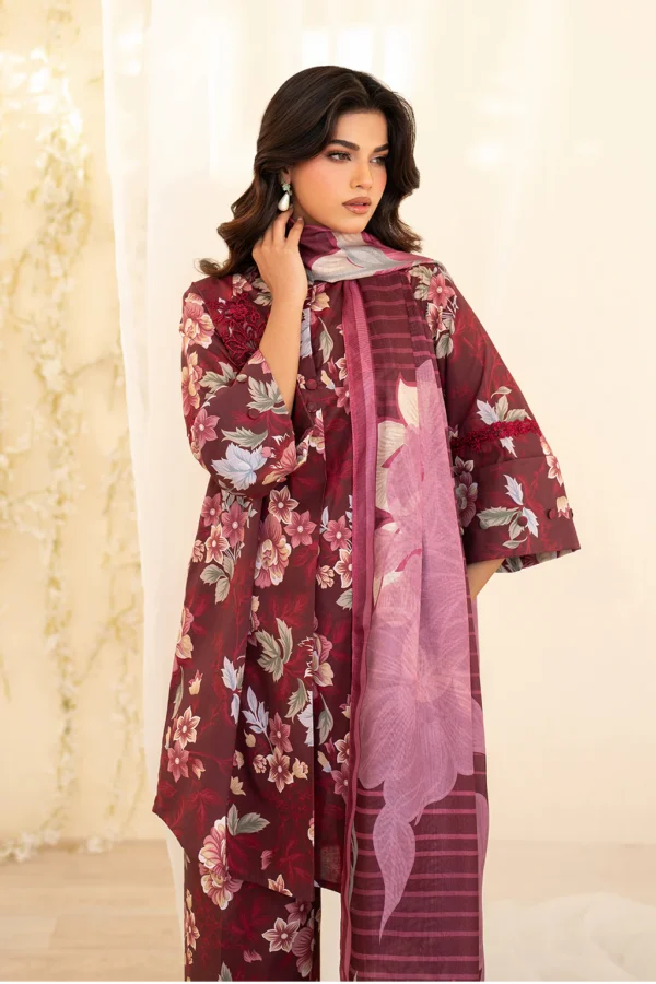 UE-439 Printed Lawn Unstitched 3-Piece Suit by Iznik Fashions - Image 10