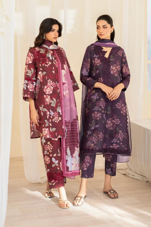 UE-439 Printed Lawn Unstitched 3-Piece Suit by Iznik Fashions - Image 13