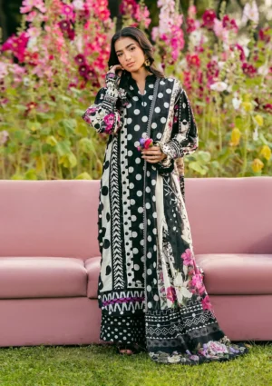 EPS-2B MYSTIC NOIR - EPS-2B MYSTIC NOIR Unstitched 3-Piece Suit by Elaf