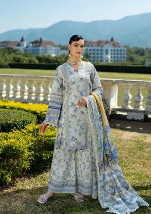 EPE-07B ELIZABETH - Digital Printed Lawn Unstitched 3-Piece Suit by Elaf