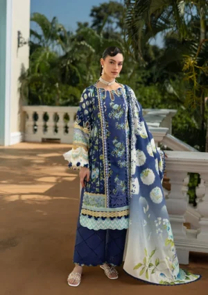EPE-06B OCEAN'S EMBRACE - Digital Printed Lawn Unstitched 3-Piece Suit by Elaf