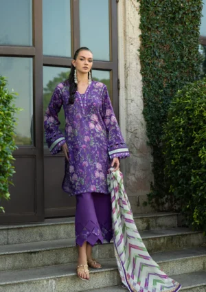 EPE-04A VICTORIAN AFFAIR - Digital Printed Lawn Unstitched 3-Piece Suit by Elaf