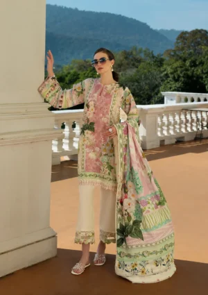 EPE-01A THISTLE & ROSE - Digital Printed Lawn Unstitched 3-Piece Suit by Elaf