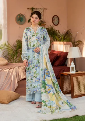 EPS-6B SERENE FLEUR - DIGITAL PRINTED LAWN Unstitched 3-Piece Suit by Elaf