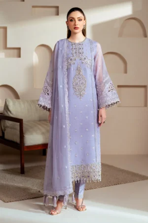 AF-BHM-4041-Marine - Unstitched 3-Piece Suit Chiffon Collection by Alizeh