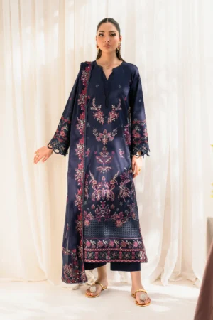 Embroidered Chikan Kari Lawn 3-Piece Suit UNST-LMLW -02 AYUSHA - Lamhay by Zarif
