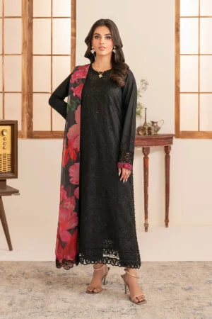 Dobby Lawn 3-Piece Suit UNST-LMLW -05 ZOYAH - Lamhay by Zarif