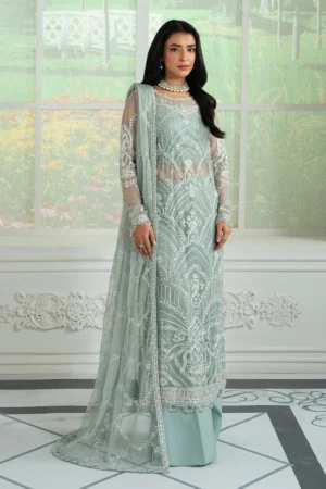 ZRI-01 RUHYA - Sequins Embroidered Net Unstitched 3-Piece Suit by Zarif