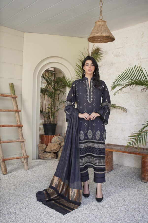 Manizay Bandhan Premium Embroidered Bana Dora Lawn With Fancy Lawn Shawl M-01