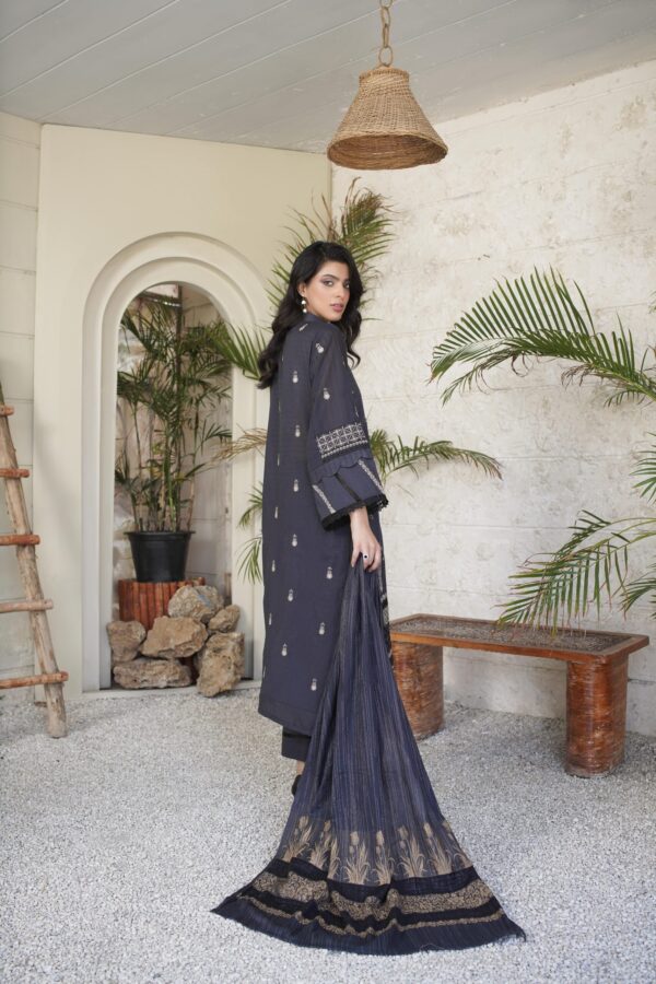 Manizay Bandhan Premium Embroidered Bana Dora Lawn With Fancy Lawn Shawl M-01 - Image 2