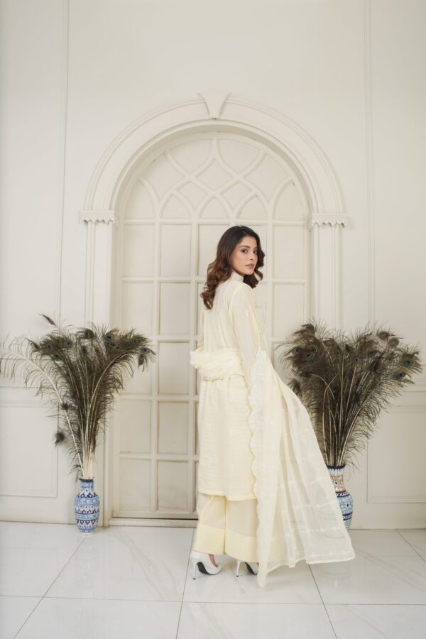 Manizay Moray Piya Premium Embroidered Bana Dora Lawn With Embroidered Crinkle Dupatta M-02 - Image 2