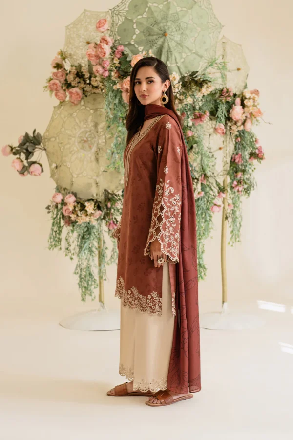 UE-428 Textured Lawn Ustitched 3-Piece Suit - Sole Mode '25 by Iznik Fashions - Image 8