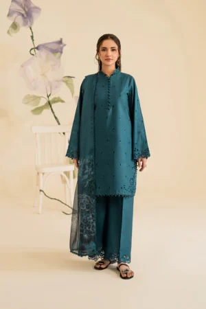 UE-421 Embroidered Textured Lawn Ustitched 3-Piece Suit - Sole Mode '25 by Iznik Fashions