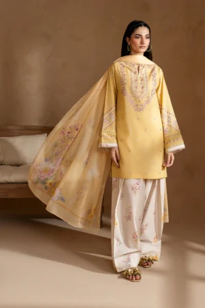 UE-473 Embroidered Lawn Unstitched 3-Piece Suit - Sole Mode '25 by Iznik Fashions