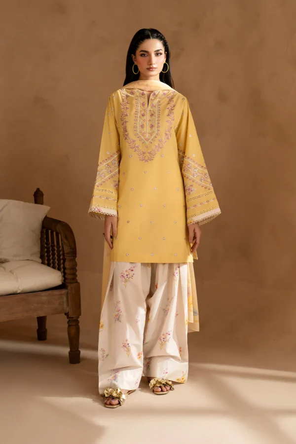 UE-473 Embroidered Lawn Unstitched 3-Piece Suit - Sole Mode '25 by Iznik Fashions - Image 5